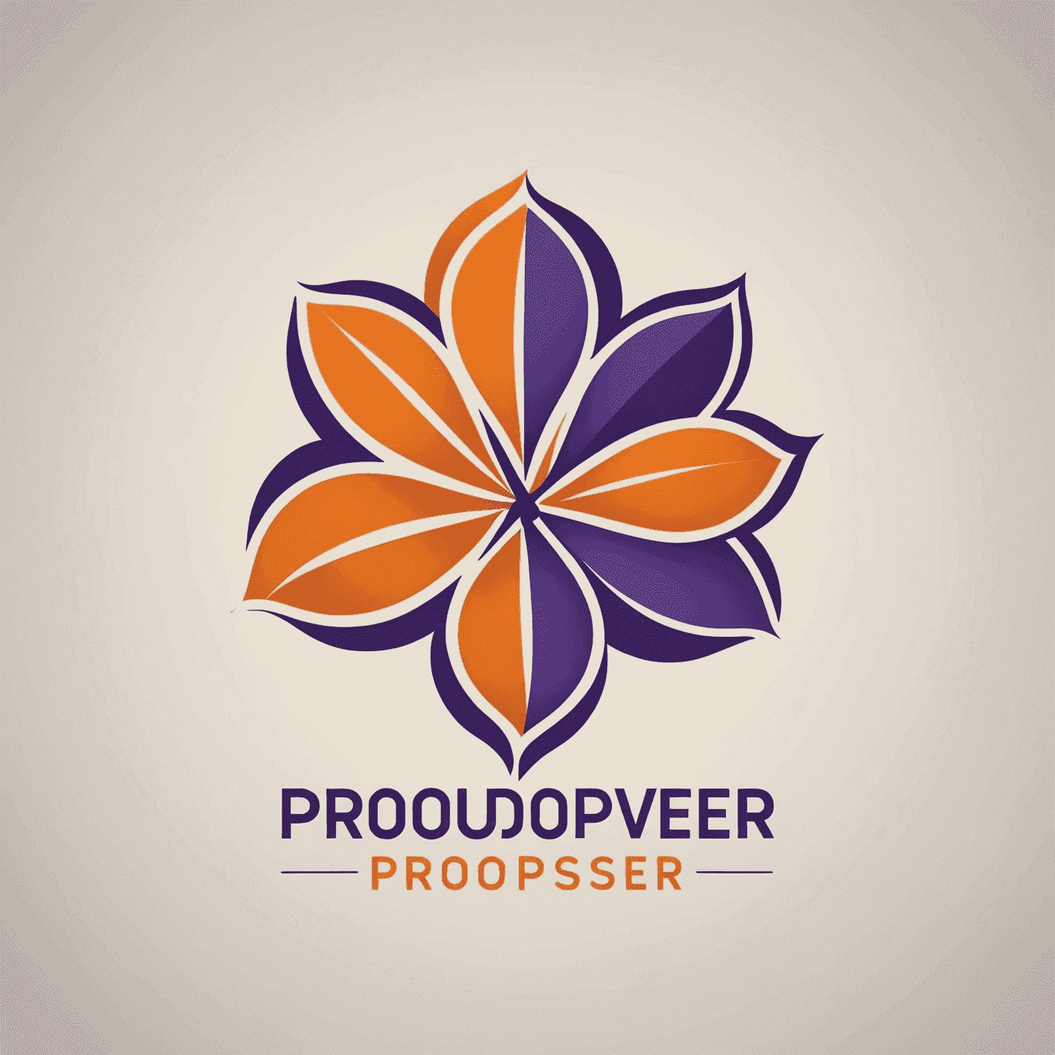 ProudlyProsper logo featuring a stylized orange and purple emblem representing growth and success