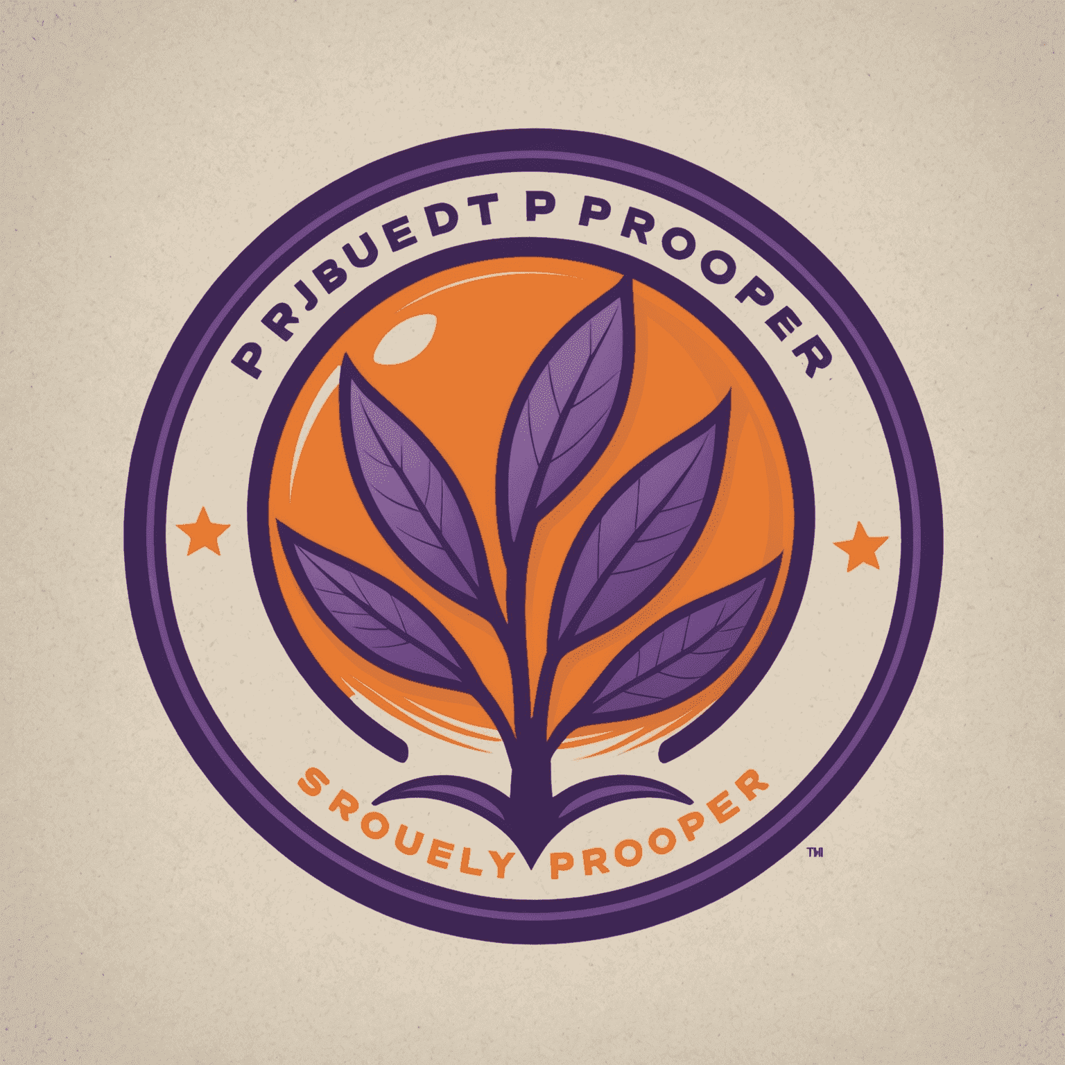 ProudlyProsper logo featuring a stylized orange and purple emblem representing growth and success